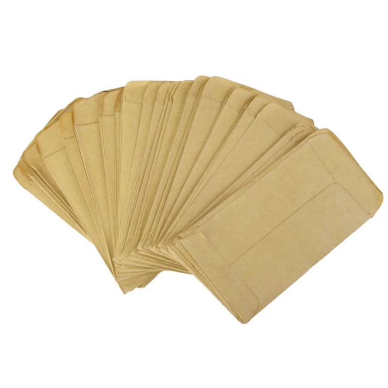 

100 Pcs/pack Small Kraft Paper Gift Candy Bag Vintage Wedding Brown Paper 9*13cm