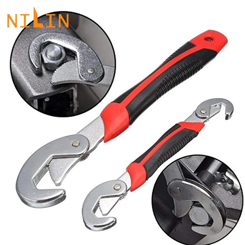 

2pcs 9-32mm Wrench Set Universal Keys Multi-Function Adjustable Portable Torque Ratchet Oil Filter Opening Spanner Hand Tools