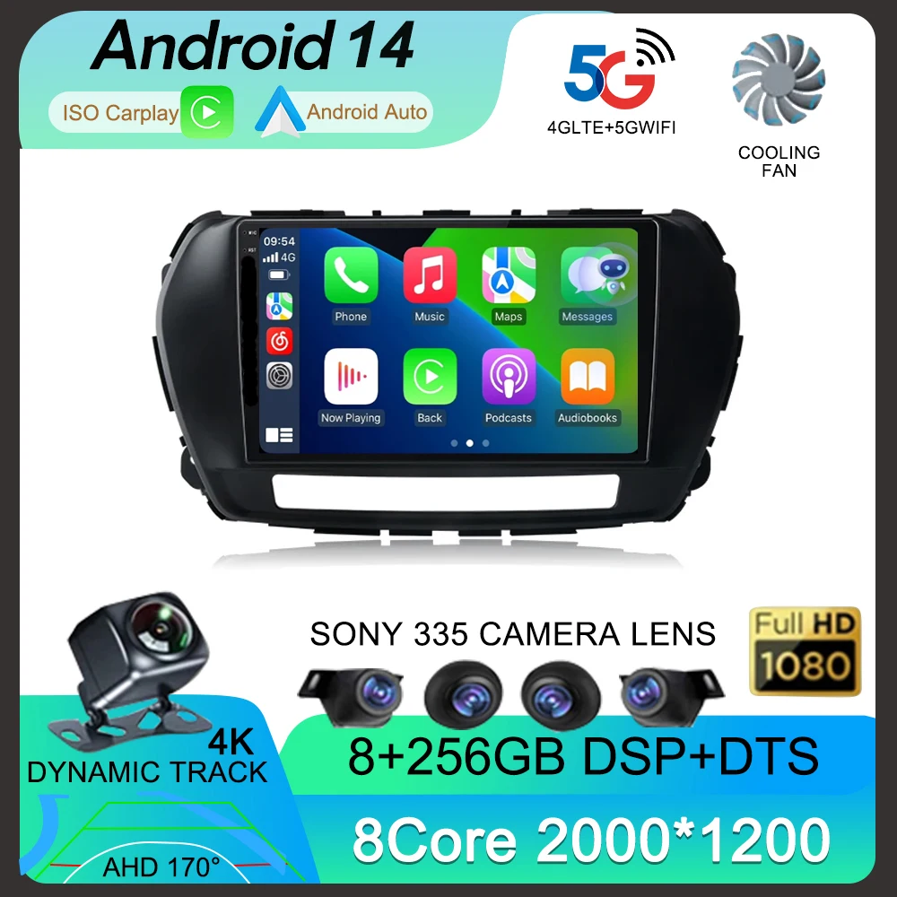 Android 14 Беспроводное радио CarPlay Auto для Great Wall Wingle 5 2017 2018 2019 2020 2021 4G Автомобильный