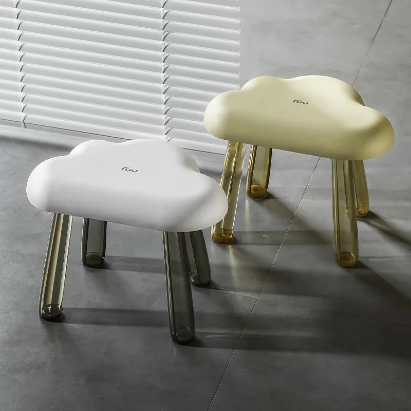 

Прозрачный маленький низкий стул, детский пластиковый портативный стул для обуви, журнальный столик, подножка, диван, мебель для дома и гостиной