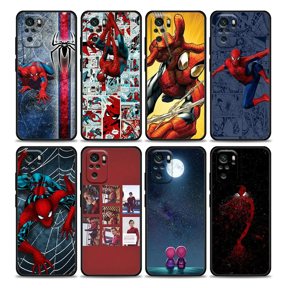 

Spiderman Marvel Phone Case for Redmi 10 9 9A 9C 9i K20 K30 K40 Plus Pro Note 10 11 Pro Soft Silicone