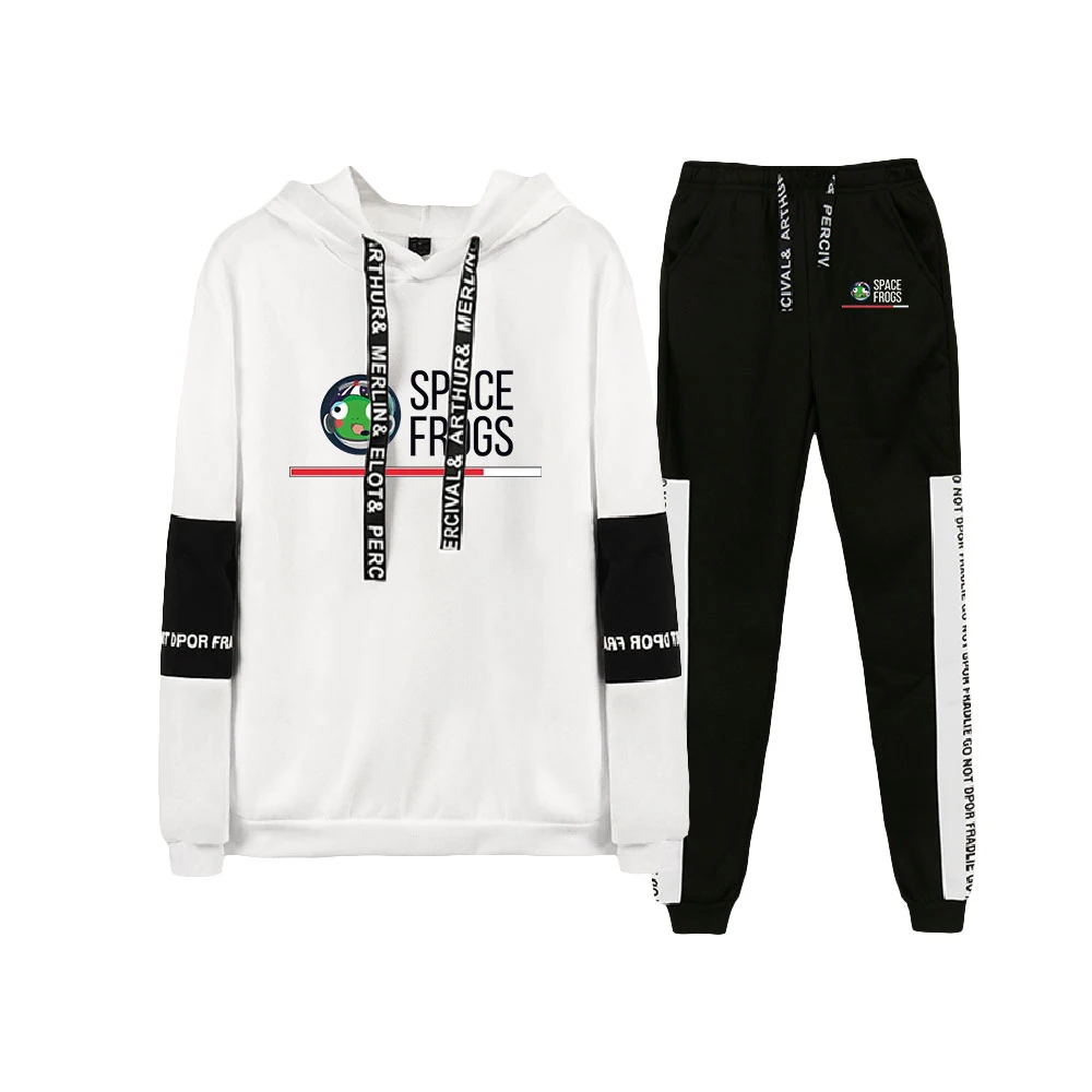 

Костюм из двух предметов для мужчин и женщин, худи с длинным рукавом и брюки-джоггеры в стиле хип-хоп, модная повседневная одежда в стиле Хар...
