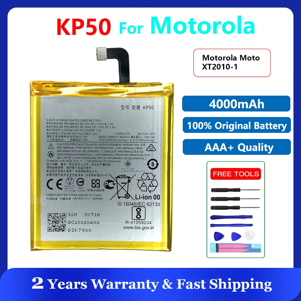 Новинка 100% оригинальный аккумулятор 4000 мАч KP50 для Motorola XT2010-1 Moto One Zoom Global Dual SIM