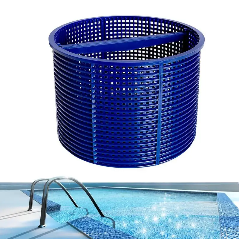 

Blue Pool Leaf Bathtub Cleaner Pool Pump Basket Bath Tub Cleaner Pool Skimmer Basket Anti-clogging Pool Cleaning Basket