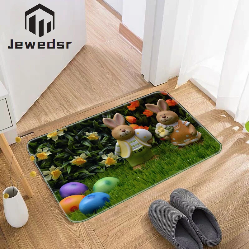 

Пасхальный коврик для ванной, коврик, Придверный коврик, стирающийся нескользящий коврик для гостиной, ванной, кухни, коврики для спальни