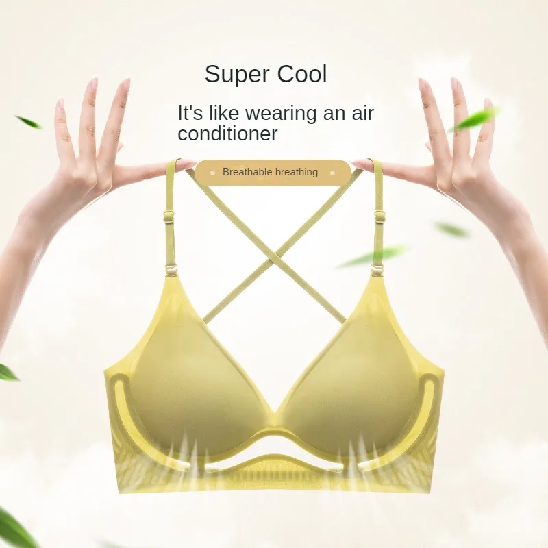 Sexy Invisible Backless Women's Bras U-shaped Seamless Push-up Bra Top Summer Thin Section High Quality No Rims Female Underwear