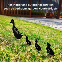 garden statue landscape sculpture pile plug in posts standing duck decoration lovely duck silhouette silhouette stakes