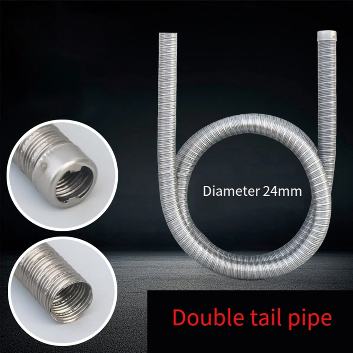 Стояночный обогреватель воздуха 100 см двухслойная выхлопная труба из