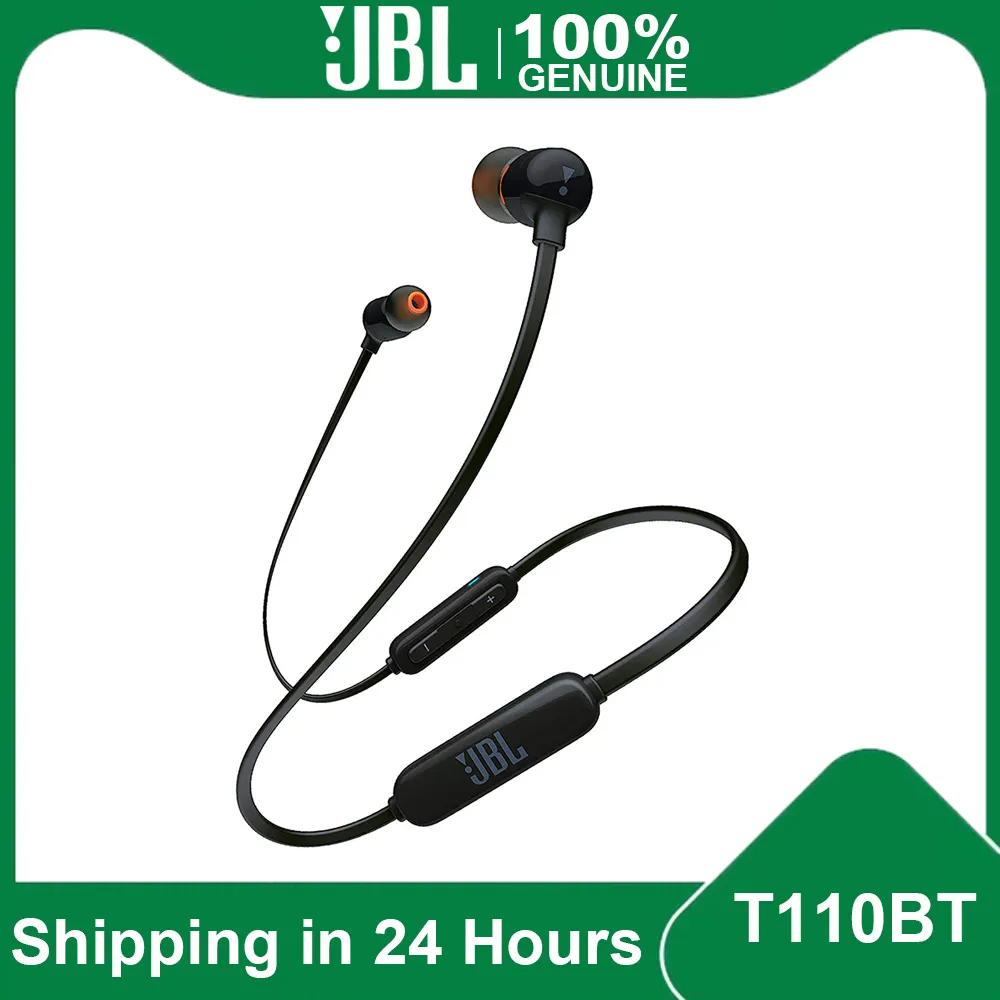 

Original JBL T110BT Wireless Bluetooth Earphone TUNE 110BT Sports Running Earphone Bass Sound Magnetic Earbuds Headset with Mic