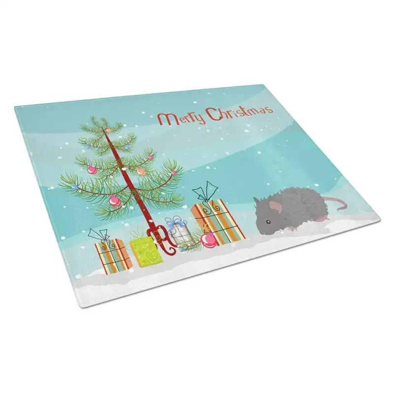 

Treasures CK4459LCB Australian Long Coated Merry Christmas Glass Cutting Board - Large