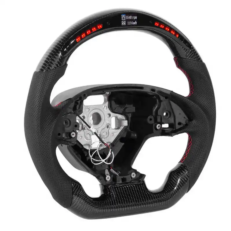 

Steering Wheels Steering Wheel LED Performance Carbon Fiber Car Modification Fit for Chevrolet Corvette C7 2014‑2019