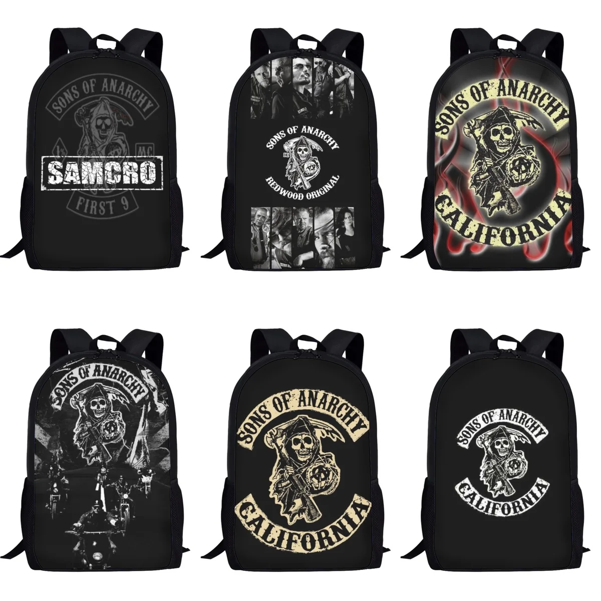 Sons of Anarchy Men Backpack Kids Boys Back to School Casual Travel Men’s Laptop Backpacks Satchel Student Bag Mochila Infantil