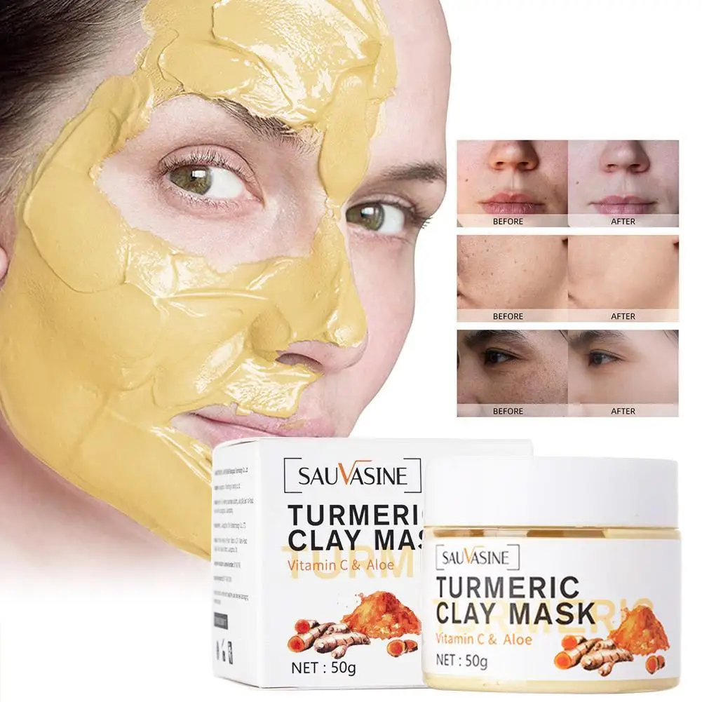 

Turmeric Vitamin C Mask Turmeric Mud Mask Facial Purification Moisturizing Nourishing Soothing Skin Brightening Skin Care