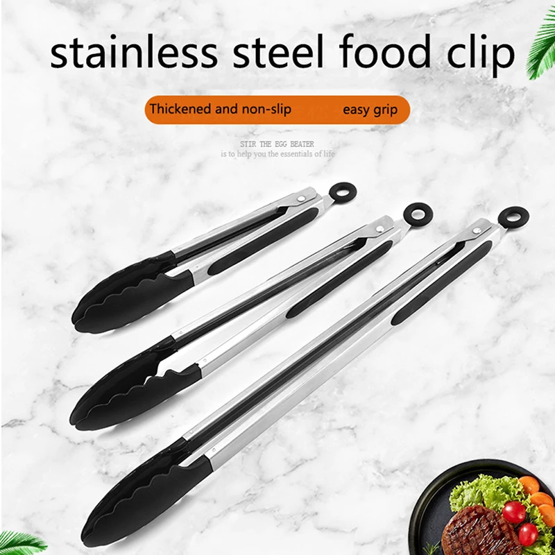 

Кухонные антипригарные силиконовые щипцы для приготовления еды, устройство для сервировки гриля, хлеба, салата, 9/12 дюймов, со встроенным за...