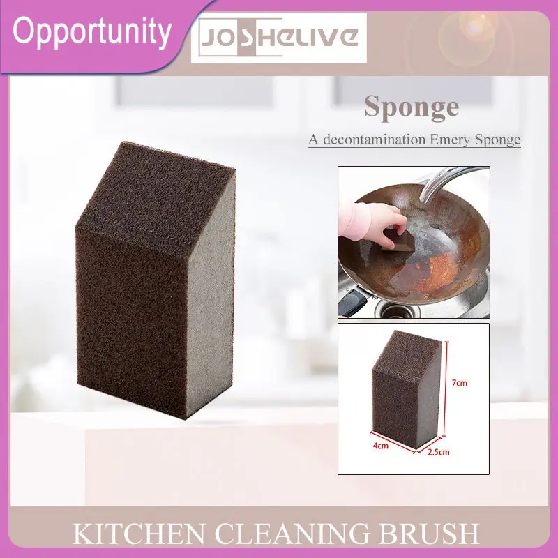 

1pc Alumina Emery Sponge Brush Stains Rust Stains Strong Cleaning Sponge Dishwashing Decontamination Household Kitchen Tools