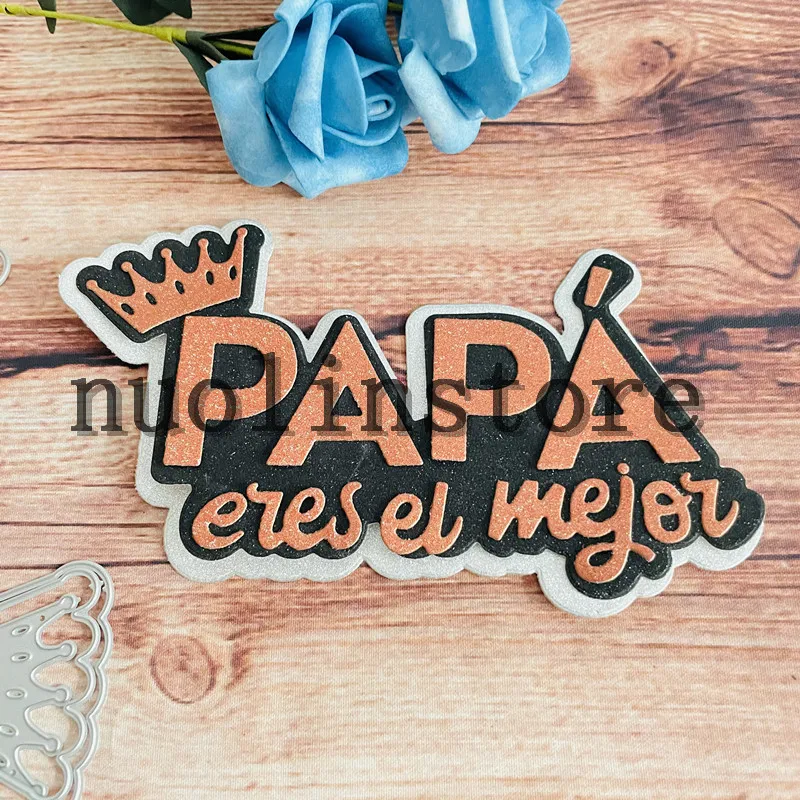

Испанское слово «papa» украшение штамповочные металлические штампы «сделай сам» Скрапбукинг бумажные открытки тиснение ремесло высечка руч...