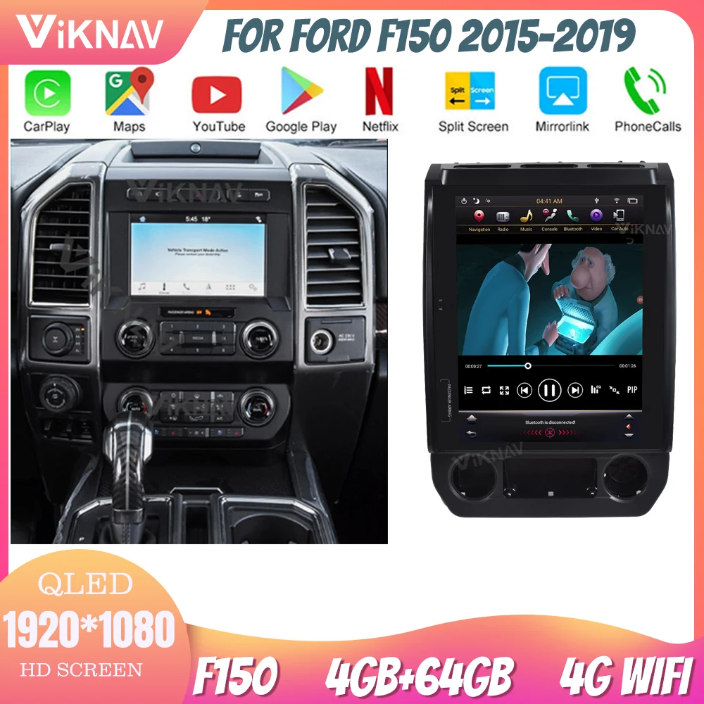 

Android System Car Radio For Ford F150 2015-2019 Touch Screen Navigation GPS Original Car Function DVD Multimedia 1080P
