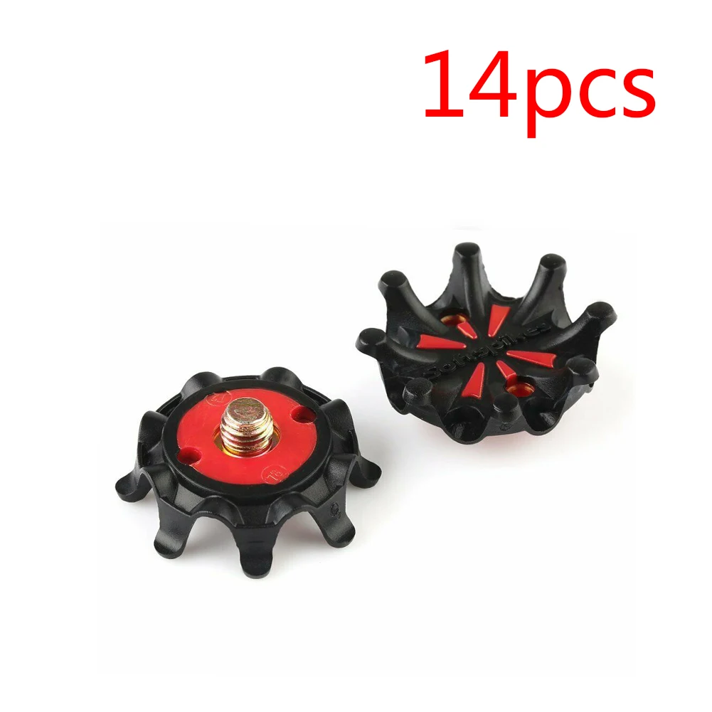 

14pcs Golf Shoe Spikes Stable Fast Twisted Outdoor High Hardness Replacement Parts Durable Cleat Screw Flexible Training Aids