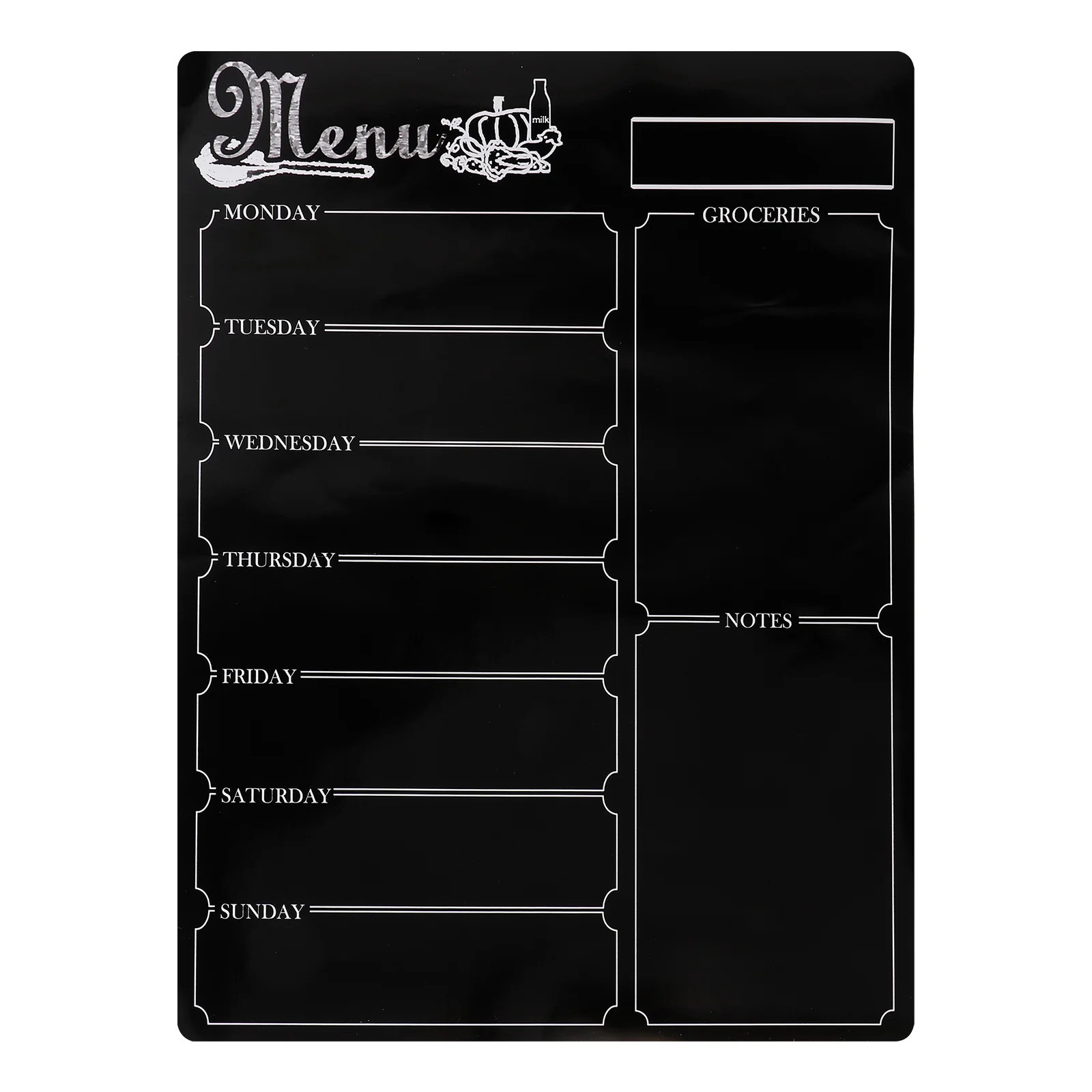 

1Pc Meal Menu Diet Food Weekly Planning Notepad Magnet Grocery Shopping List for Fridge