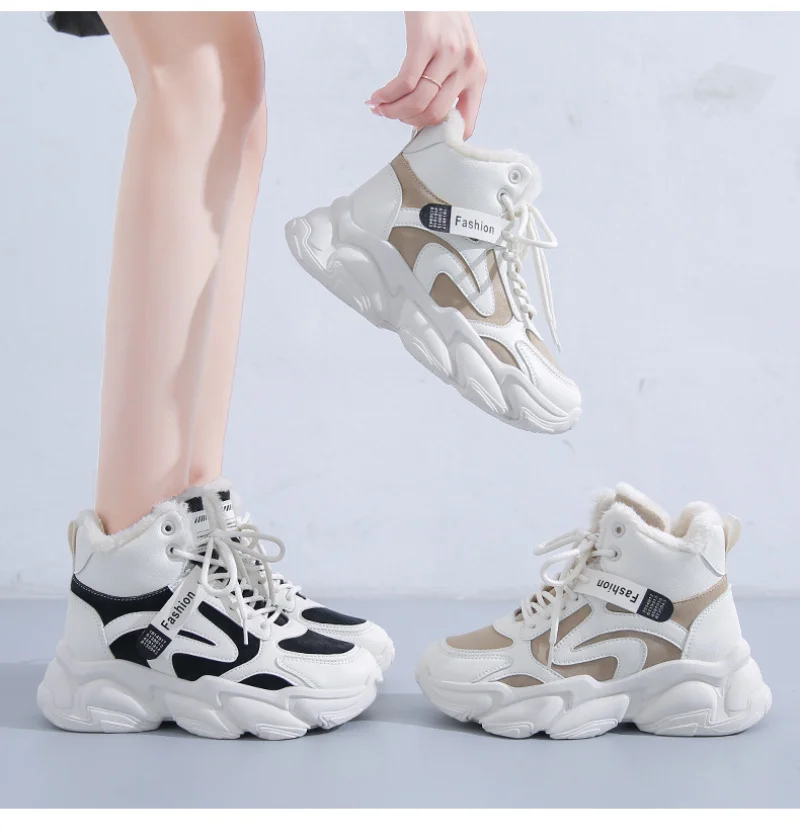 

Женские высокие кроссовки, уличные ботинки, походная обувь, защитная обувь на платформе, зимние сапоги