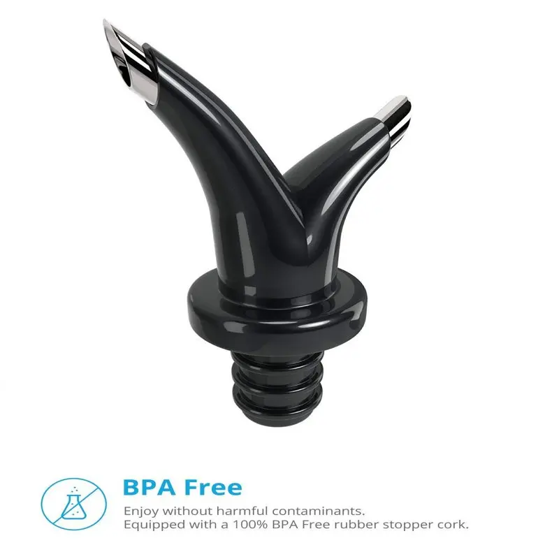 

and Vinegar Bottle Set 5oz [2-Pack] - Comes with Stainless Steel Rack, Removable Cork, Funnel, and Spout Caps - Cork Spout - Gl