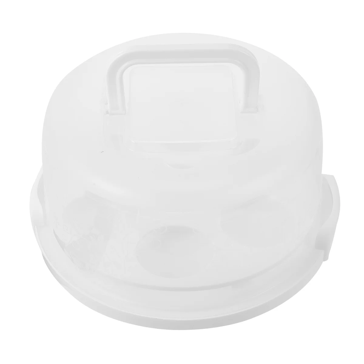 

Cake Carrier Clear Cake Container Cake Box Storage Case with Handle Dome Lids White