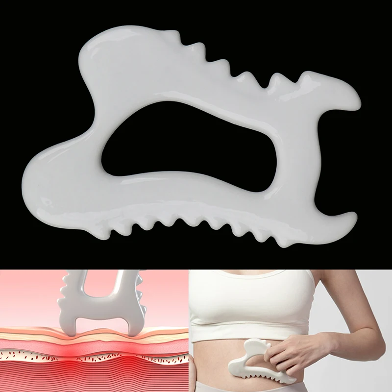 

Facial Gua Sha Massage Board Ceramics Reduce Fat Static Free Portable Full Body Scraping Plate for Women Adults