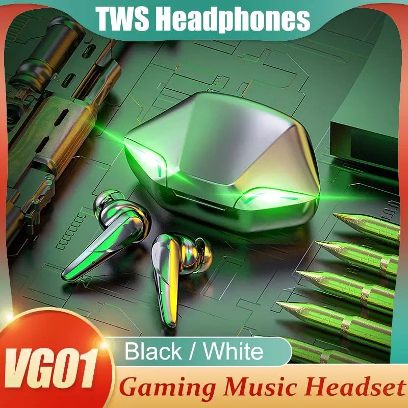 

VG01 TWS Bluetooth Earphones HIFI Stereo Wireless Headphones In-Ear Touch Control Sports Music Gaming Headset Earbud with Mic