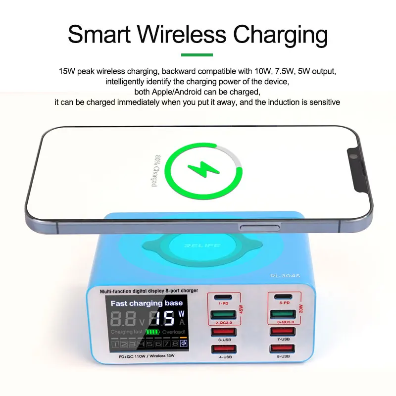 

Быстрое зарядное устройство с USB-портом, 15 Вт, поддержка QC3.0 + PD