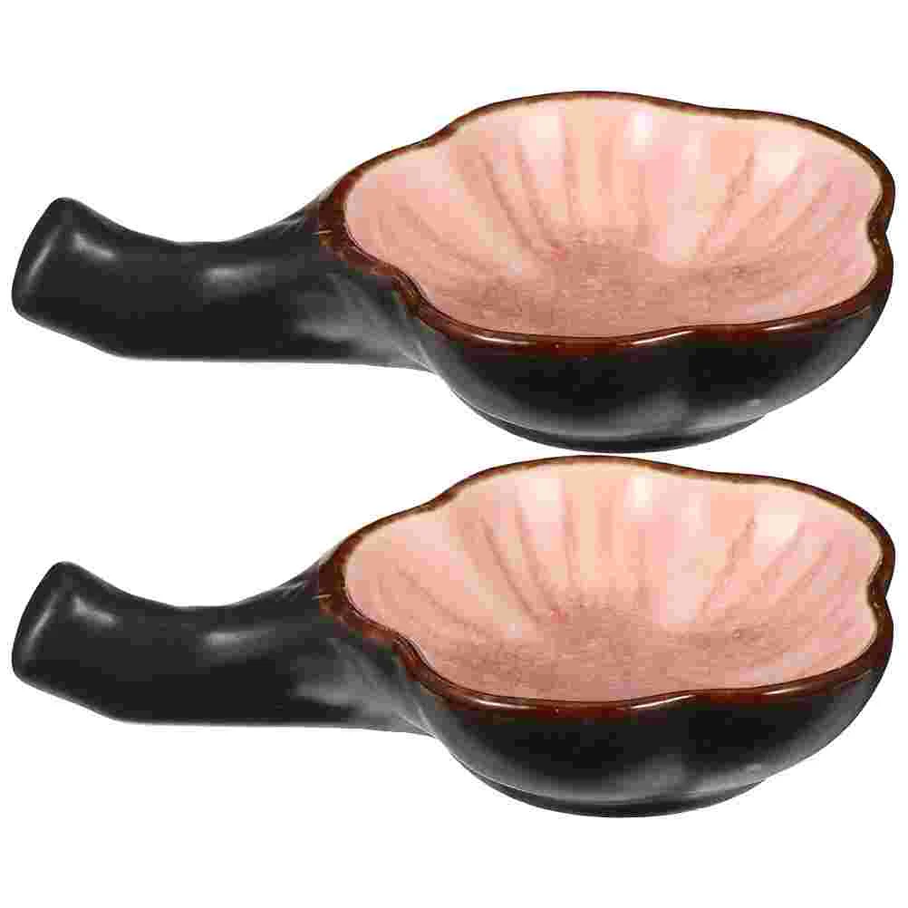 

2 Pcs Water Plate Ink Pen Holder Multi-function Dish Writing Brush Stationery Supply Ceramics Stand for pencils