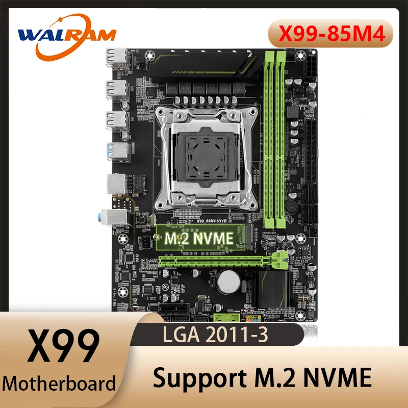 

Материнская плата WALRAM X99 LGA 2011-3 DDR4 ECC/NON-ECC память двухканальная процессор Intel Xeon E5 V3 & V4 с поддержкой M.2 NVME X99-85M4 M