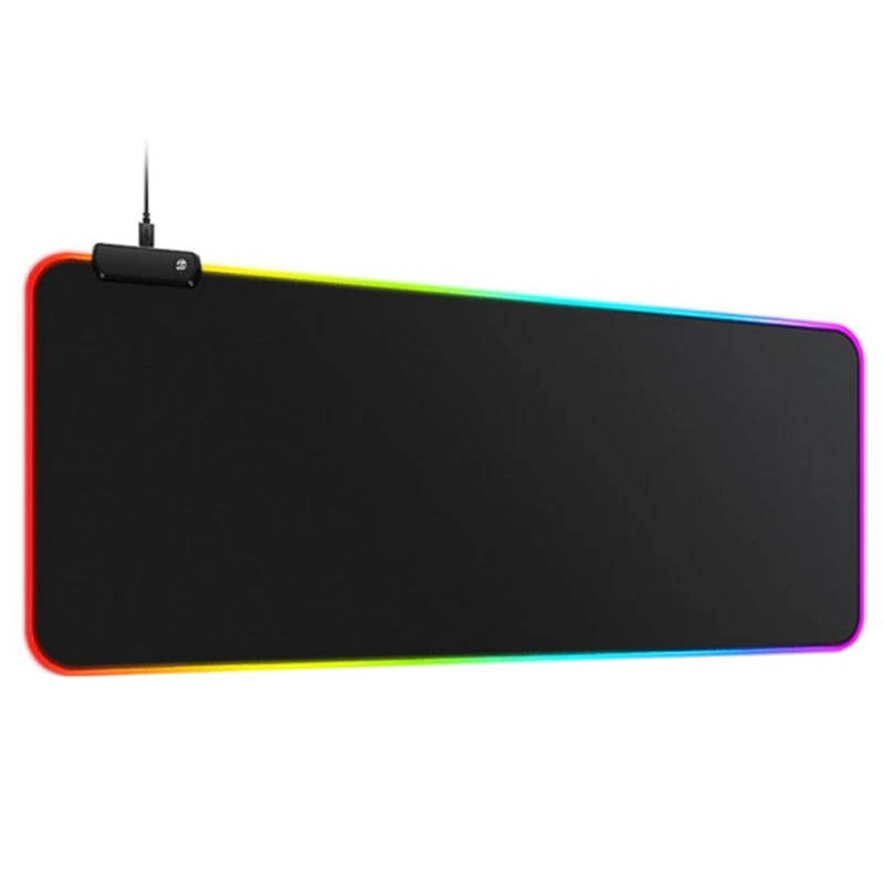 

Игровой коврик для мыши со светодиодсветодиодный RGB подсветкой, большой коврик для мыши для офисного ПК, клавиатура и мышь 80x30 см