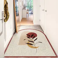 Ins Style Doormat Wear-Resistant Semicircle Entrance Door Floor Mats Scrape Dust Non-Slip Area Rugs Living Room Bedroom Carpet