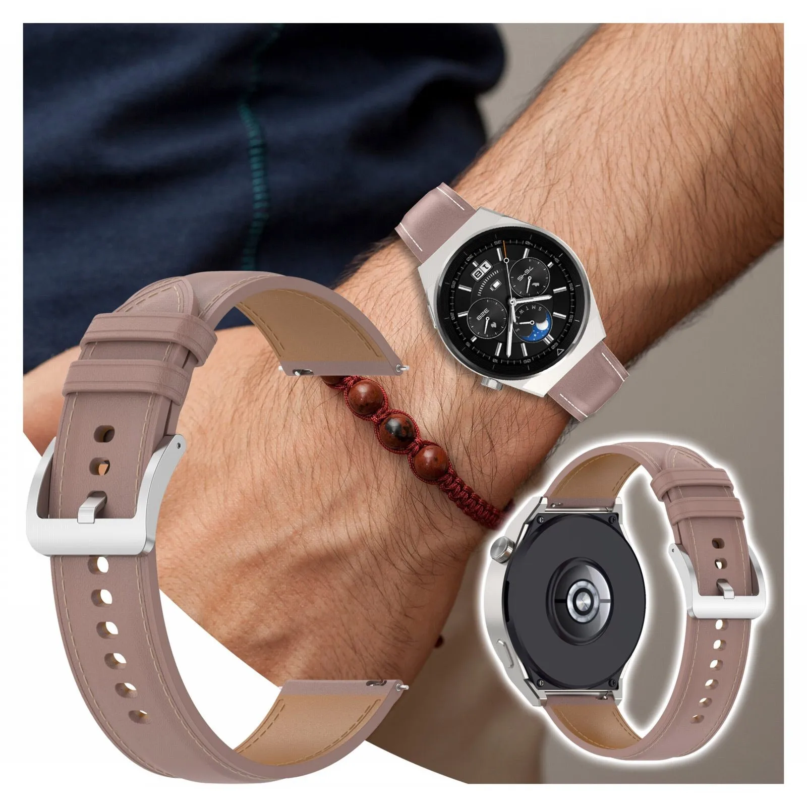 

Ремешки для наручных часов, подходят для samsung Galaxy Watch 3, мягкий кожаный ремешок, сменный кожаный браслет, аксессуары