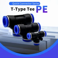 3 way od hose tube push in air gas fitting quick fittings connector adapters t shaped tee pneumatic 10mm 8mm 12mm 6mm 4mm 16mm