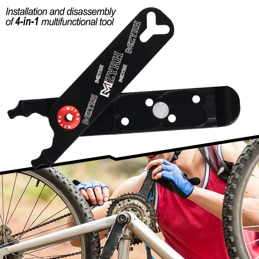 

1pc 4in1 Multifunctional Chain Repair Tool Portable Bicycle Chain Buckle Removal Pliers Multipurpose Plier Cycling Accessory