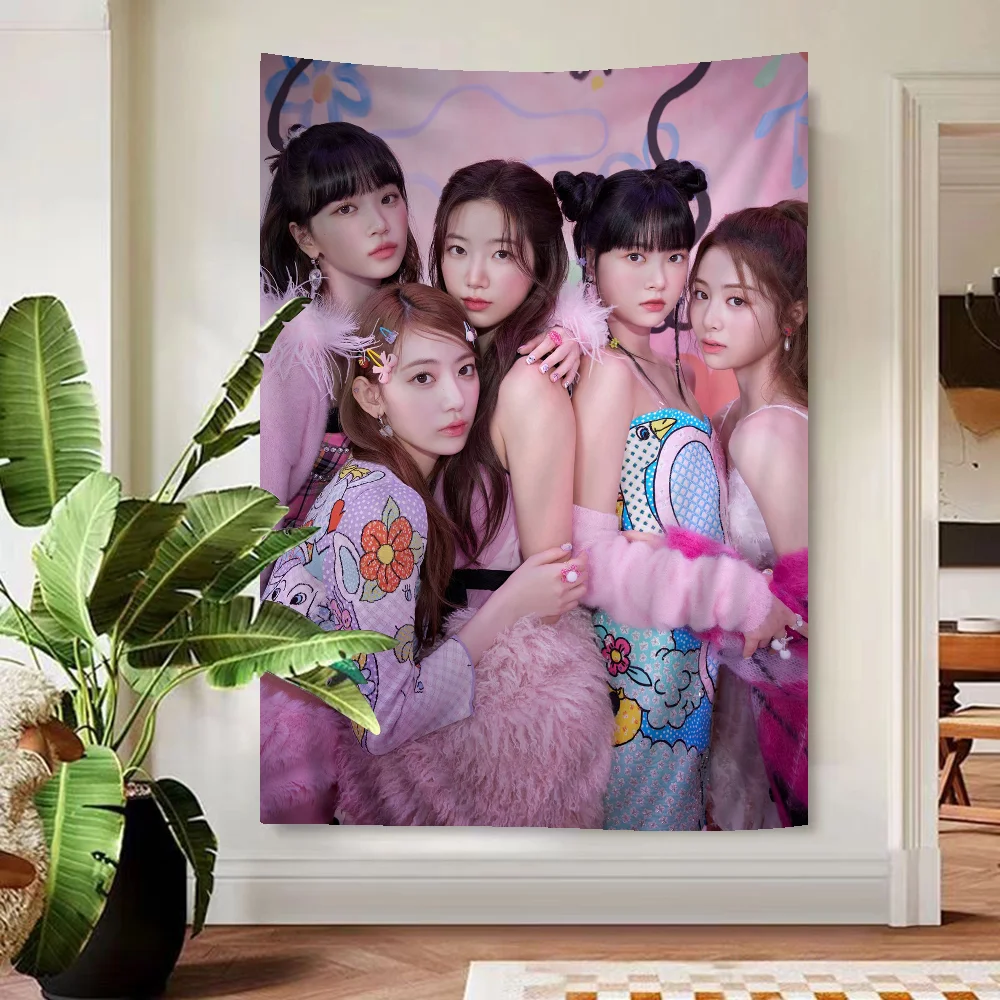 Star Girl Group L-LE SSERAFIM 2022 гобелен с героями мультфильмов богемные настенные гобелены