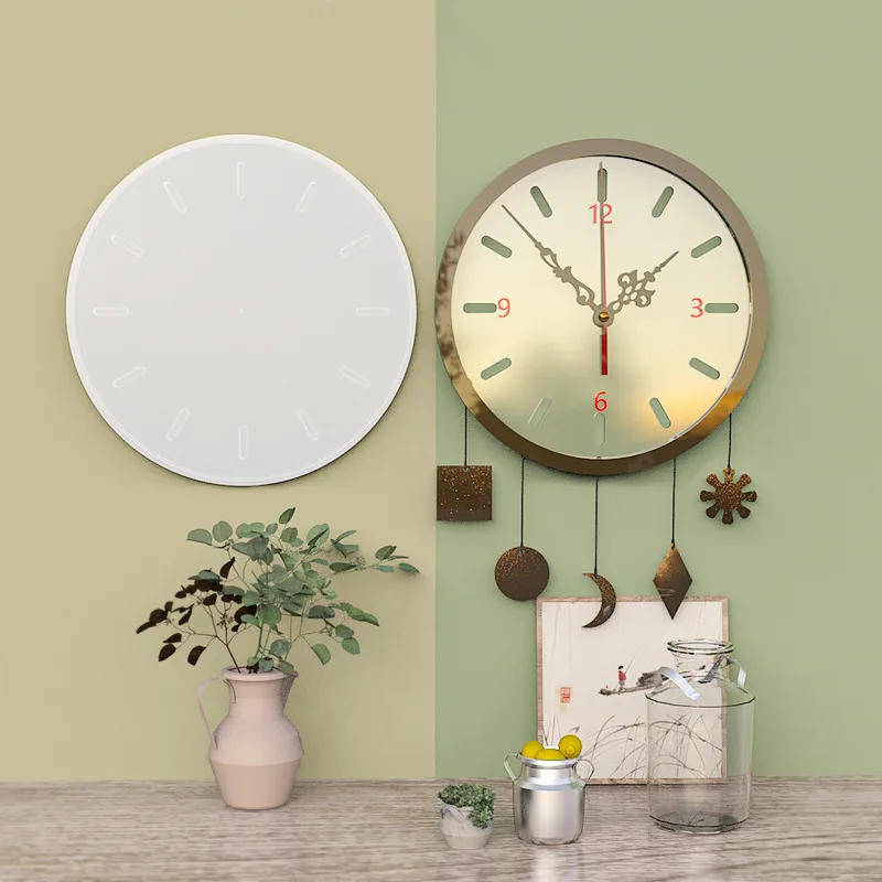Large Round Clock Silicone Mold DIY Handmade Dial Clock Craf