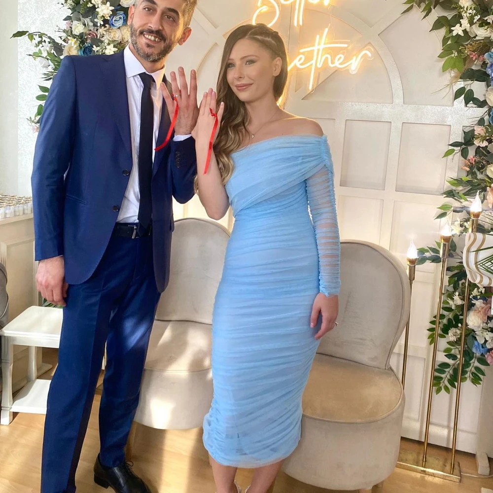 

Женское вечернее платье с открытыми плечами Qcenkern, женское официальное платье для выпускного вечера в арабском стиле, модель 2023 года