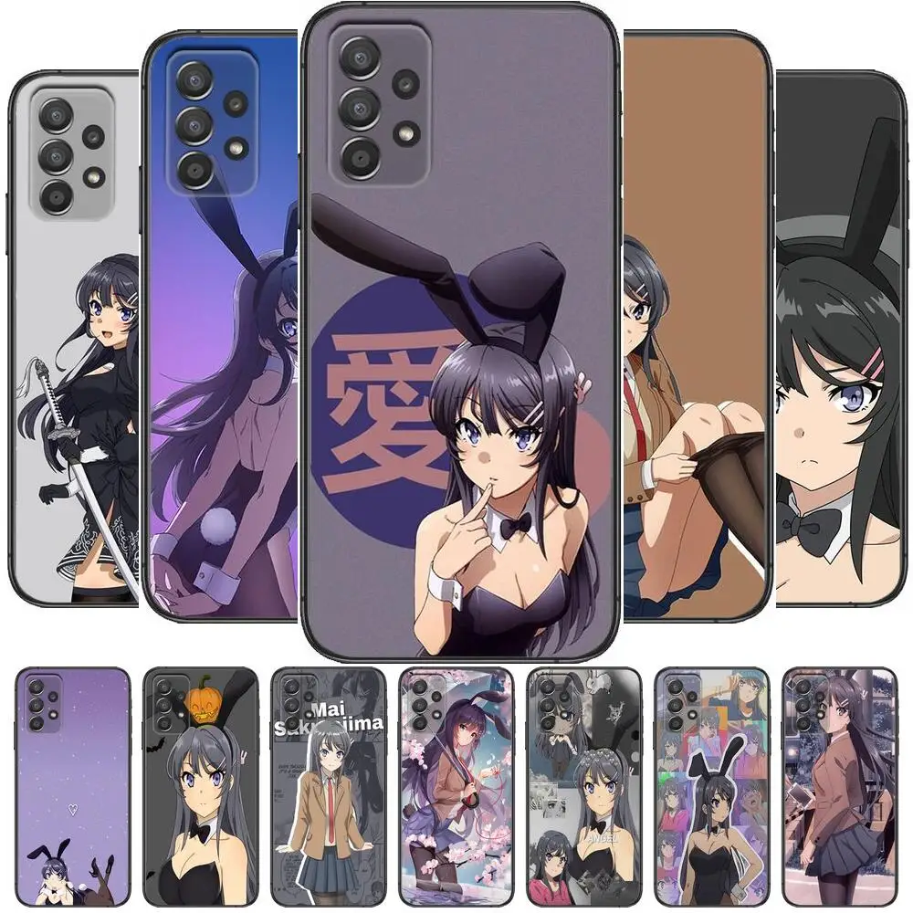 

Mai Sakurajima Sexy Phone Case Hull For Samsung Galaxy A70 A50 A51 A71 A52 A40 A30 A31 A90 A20E 5G a20s Black Shell Art Cell Cov