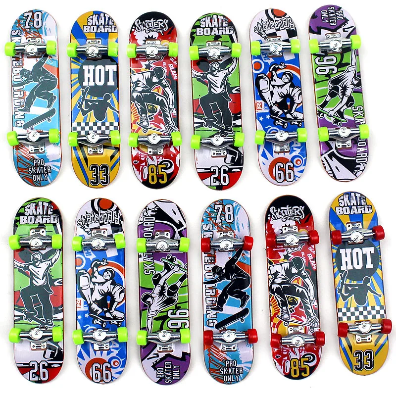 1/3/5Pcs Alloy Finger Skateboard Finger Board Tech Truck Mini Skateboards Alloy Stent Party Favors Gift 9.5cm Gag Toys