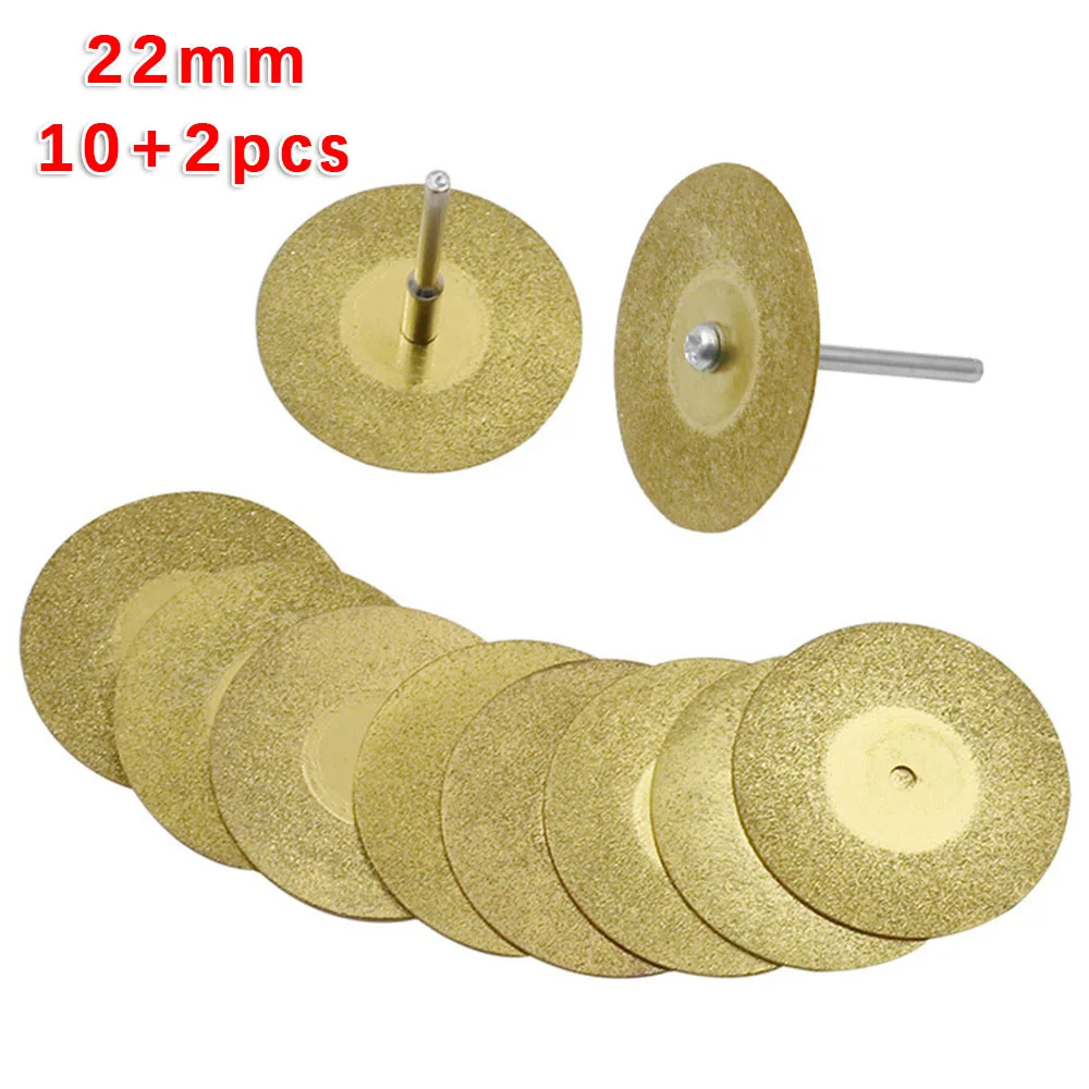 

10pcs Mini Circular Saw Blade 16/18/20/22mm Diamond Cutting Saw Disc Grinding Wheel Mandrel For Power Rotary Tool