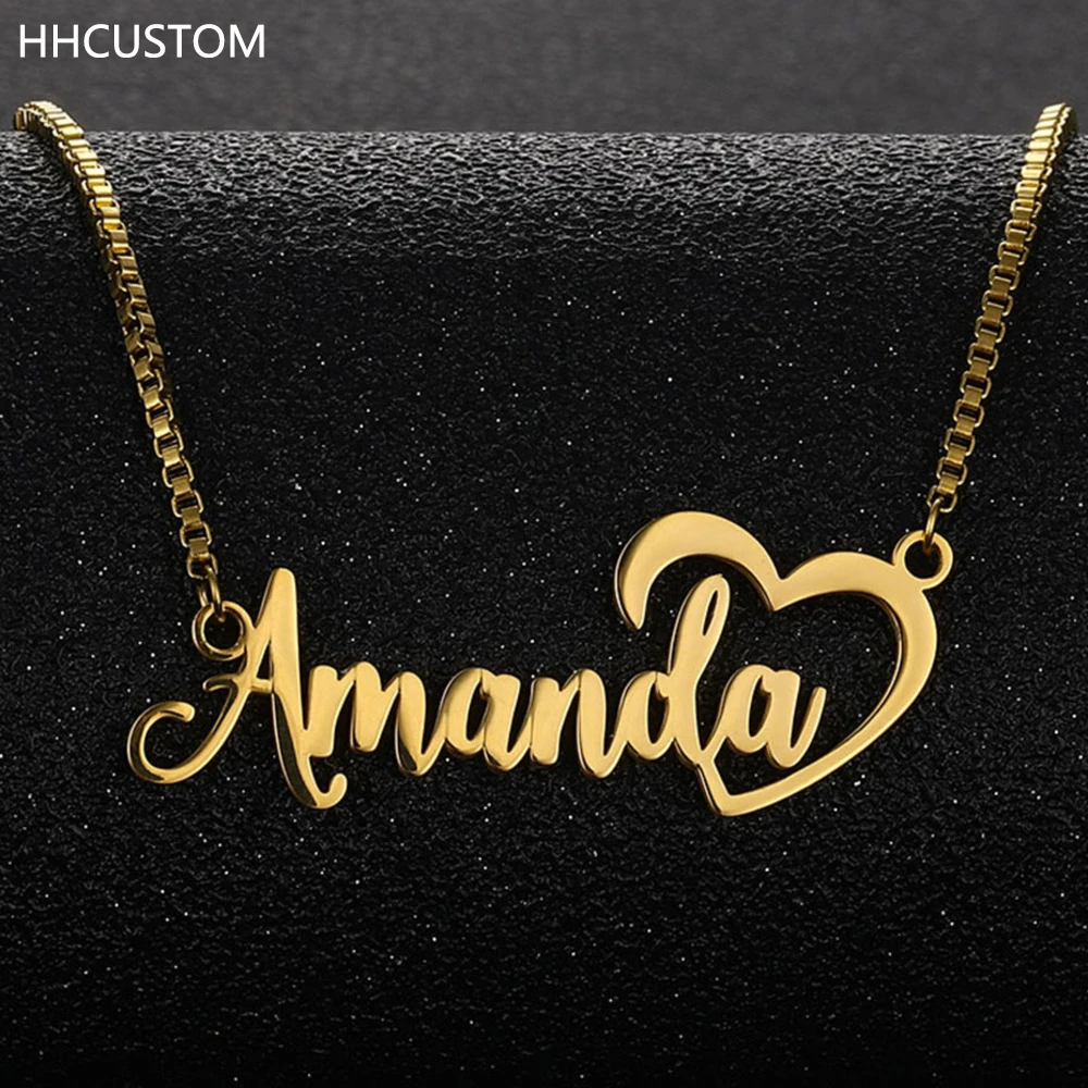 

Ожерелье с именем сердца из нержавеющей стали