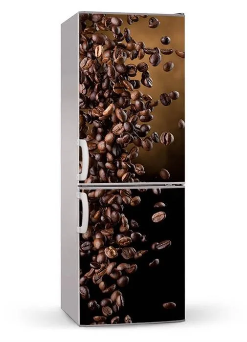 

Fridge Sticker Coffee Beans Refrigerator Dishwasher Door Wrap Kitchen Wallpaper Accessories Modern 3d Wall Stickers