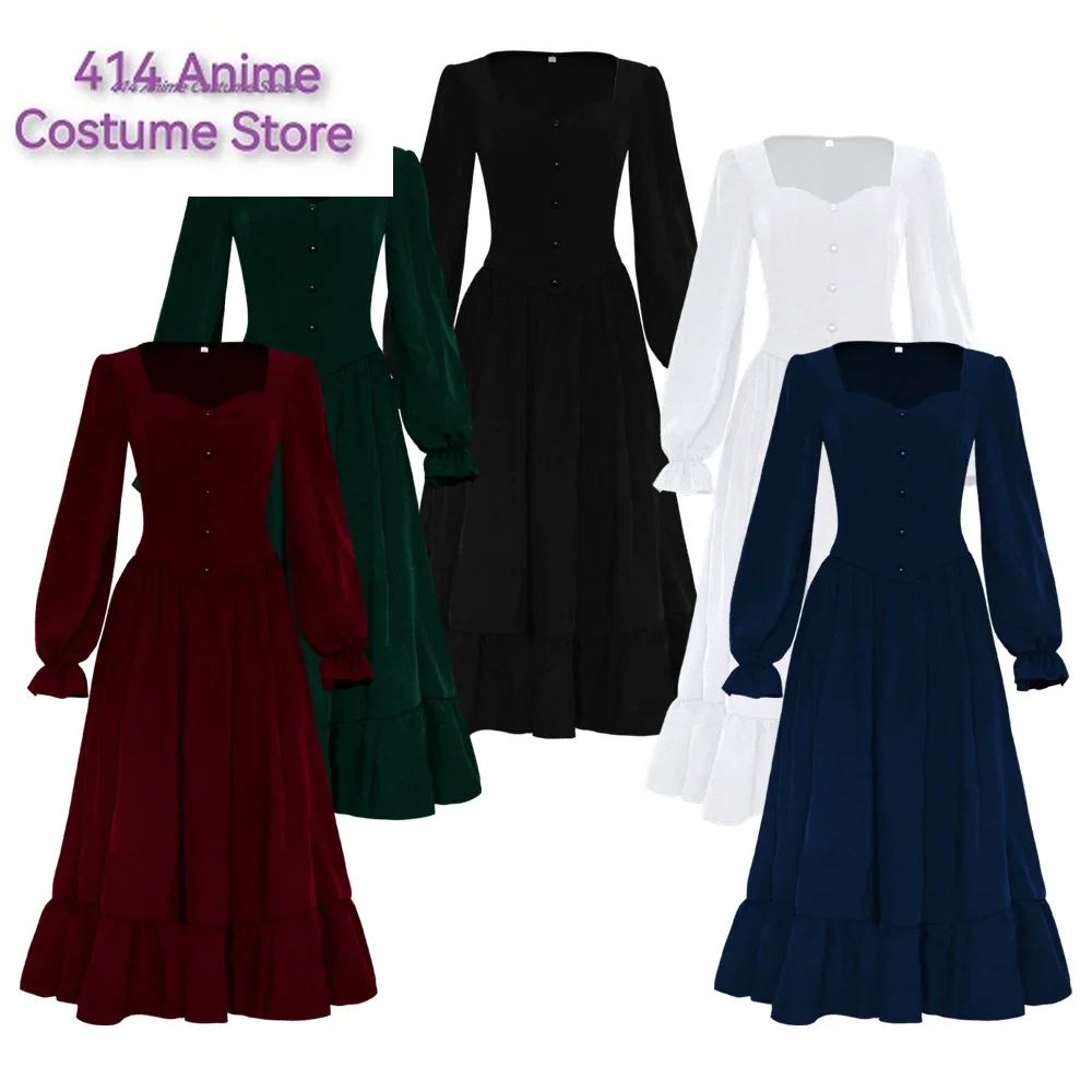 Аниме Средневековый Ретро Готический V-образным Вырезом Длинное Косплей