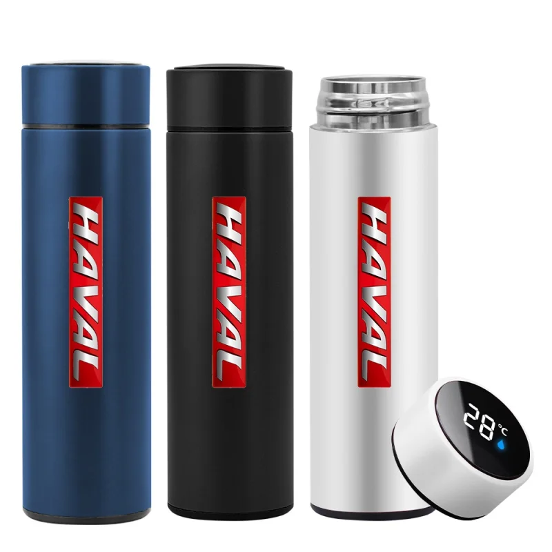 

For Haval F7 jolion f7x H6 h9 h6 2021 Car Accessories Fashionable Insulation Water Cup in the Car 500ml Smart Thermos Bottle