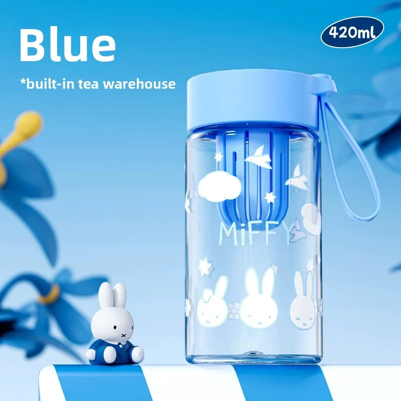 Кружка для воды Miffy Kawaii в стиле аниме, новый дизайн, стильная, для девочек, для школы, прогулок, портативная, милая, прозрачная, для спорта и путешествий. (art.: 3920dc75b4479) - 3920dc75b4479