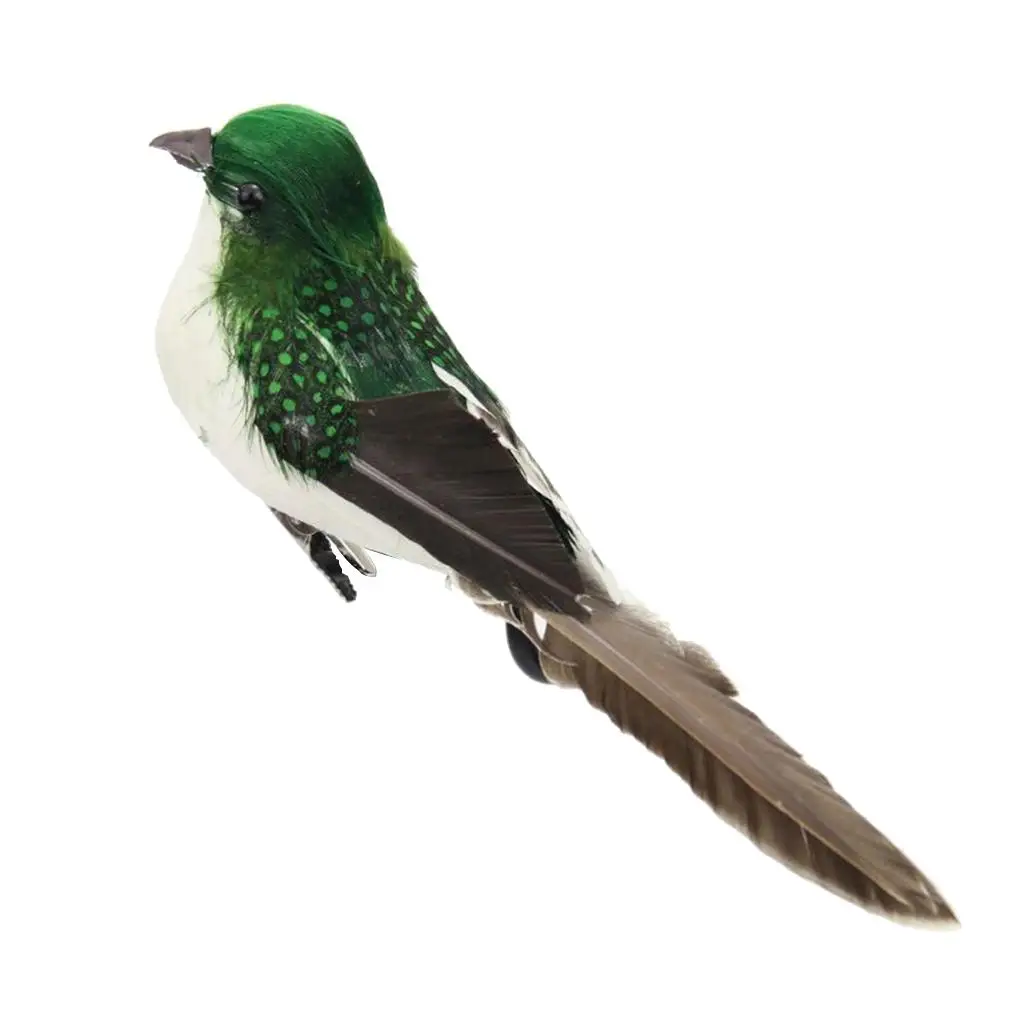 

2 Pieces Artificial Feathered Sparrow Bird Clip Spadger Bird