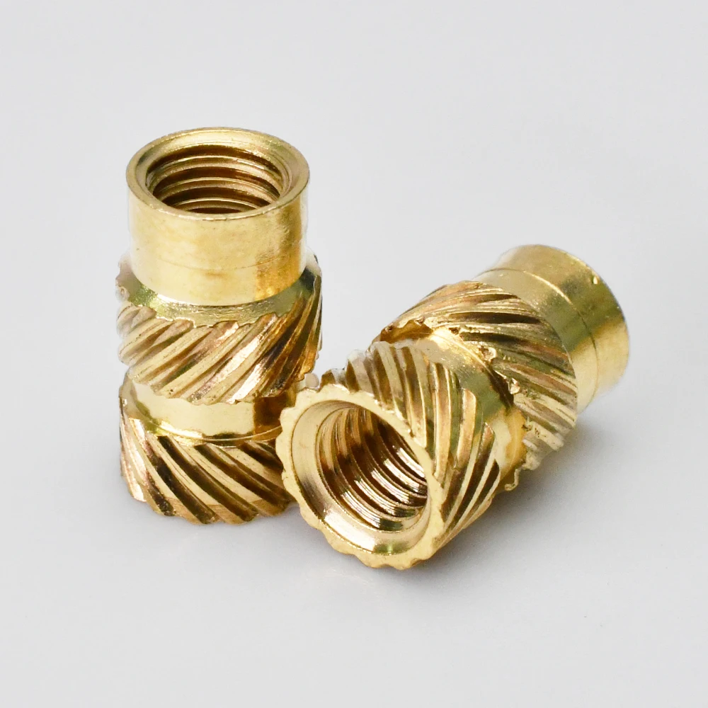 M1 M1.4 M1.6 M1.7 M2 M2.5 M3 M4 M5 M6 M8 Brass Insert Nut Hot Melt Knurled Thread Heat Injection Molding Embedment Copper Nut images - 6