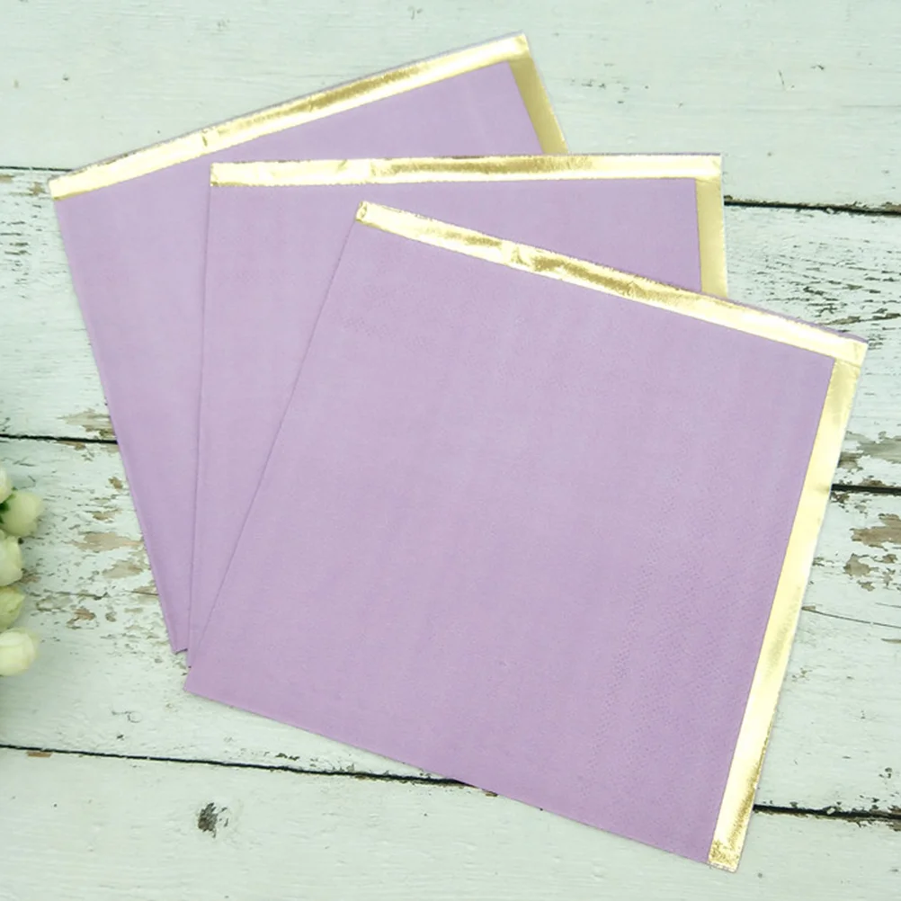 

16 шт., одноразовые бумажные салфетки с золотистыми краями